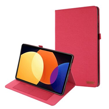 Case Cover For Xiaomi Mi Pad 5 Pro 12.4  Fabric Leather Tablet Case(Red)
