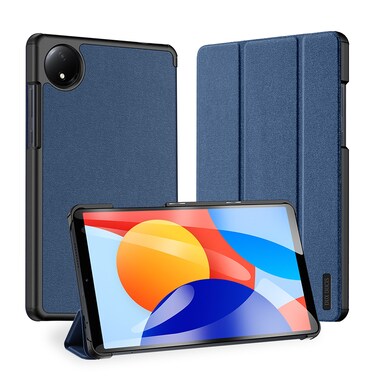Case Cover For Xiaomi Redmi Pad SE 4G DUX DUCIS Domo Series Magnetic Flip Leather Tablet Case(Blue)