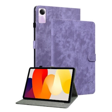 Case Cover For Xiaomi Redmi Pad SE 11 inch Tiger Pattern Flip Leather Tablet Case(Purple)