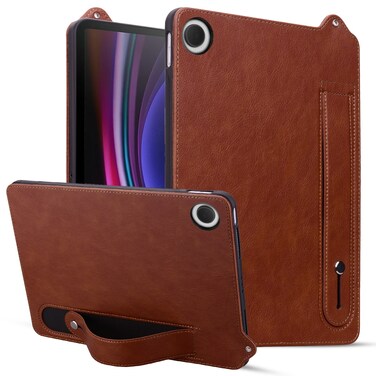Case Cover For Xiaomi Mi Pad 4 Plus TPU Leather Back Tablet Case with Wristband(Brown)