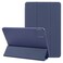 Case Cover For Xiaomi Pad 7 / Pad 7 Pro Three-fold Holder Flip Tablet Leather Case(Dark Blue)