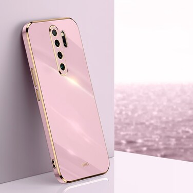 Case Cover For Xiaomi Redmi Note 8 Pro XINLI Straight Edge 6D Electroplate TPU Phone Case(Cherry Purple)