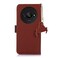 Case Cover For Xiaomi Redmi A3 Genuine Leather Magnetic RFID Leather Phone Case(Coffee)