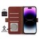 Case Cover For Xiaomi Redmi A3 Genuine Leather Magnetic RFID Leather Phone Case(Coffee)