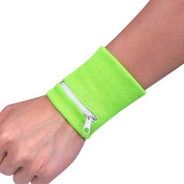 Case Cover With Zipper Wrist Wallet Key Coin Wrist Bag Personalized Wrist Guard(Green)