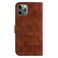Case Cover For iPhone 11 Pro Max Double 8-shaped Embossed Leather Phone Case(Brown)