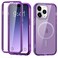 Case Cover For iPhone 11 Pro Max Colorful MagSafe Magnetic PC Hybrid TPU Phone Case(Dark Purple)