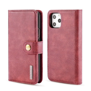 Case Cover For iPhone 11 Pro Max DG.MING Crazy Horse Texture Flip Detachable Magnetic Leather Case with Holder &amp; Card Slots &amp; Wallet (Red)