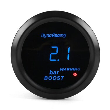 Case Cover Car Modified 12V Universal 52mm Blue Light Digital Display Meter, Style:Turbo Boost Gauge BAR