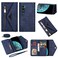 Case cover For Xiaomi Mi CC9 Pro Skin Feel Zipper Horizontal Flip Leather Case with Holder &amp; Card Slots &amp; Photo Frame &amp; Lanyard &amp; Long Rope(Blue)