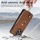 Case cover For Xiaomi Redmi Note 12 Pro 5G Cross Leather Ring Vertical Zipper Wallet Back Phone Case(Brown)