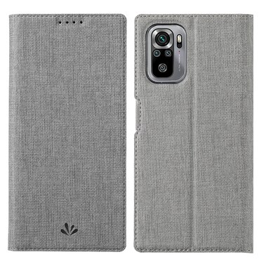Case cover For Xiaomi Redmi Note10 4G / Redmi Note 10S ViLi DMX Series Shockproof TPU + PU Leather Magnetic Attraction Horizontal Flip Case with Card Slot &amp; Holder(Grey)
