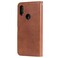 Case cover For Xiaomi Redmi 7 Solid Color Horizontal Flip Protective Case with Holder &amp; Card Slots &amp; Wallet &amp; Photo Frame &amp; Lanyard(Brown)