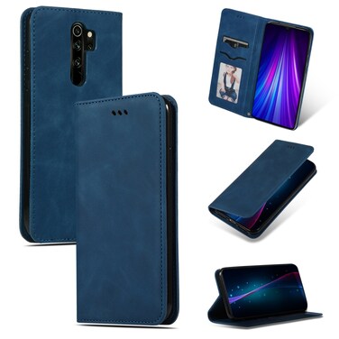 Case cover For Xiaomi Redmi Note8 Pro Retro Skin Feel Business Magnetic Horizontal Flip Leather Case(Navy Blue)