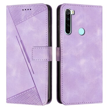 Case cover For Xiaomi Redmi Note 8T Dream Triangle Leather Phone Case with Lanyard(Purple)