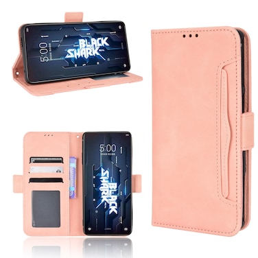 Case cover For Xiaomi Black Shark 5 RS Skin Feel Calf Texture Card Slots Leather Phone Case(Pink)
