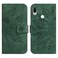 Case cover For Xiaomi Redmi Note 7 / Note 7S / Note 7 Pro Skin Feel Sun Flower Pattern Flip Leather Phone Case with Lanyard(Green)