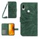 Case cover For Xiaomi Redmi Note 7 / Note 7S / Note 7 Pro Skin Feel Sun Flower Pattern Flip Leather Phone Case with Lanyard(Green)
