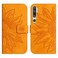 Case cover For Xiaomi Mi Note 10 / Note 10 Pro / CC9 Pro Skin Feel Sun Flower Pattern Flip Leather Phone Case with Lanyard(Yellow)