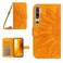 Case cover For Xiaomi Mi Note 10 / Note 10 Pro / CC9 Pro Skin Feel Sun Flower Pattern Flip Leather Phone Case with Lanyard(Yellow)