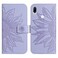 Case cover For Xiaomi Redmi Note 7 / Note 7S / Note 7 Pro Skin Feel Sun Flower Pattern Flip Leather Phone Case with Lanyard(Purple)