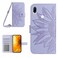 Case cover For Xiaomi Redmi Note 7 / Note 7S / Note 7 Pro Skin Feel Sun Flower Pattern Flip Leather Phone Case with Lanyard(Purple)