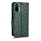 Case cover For Xiaomi Redmi Note 10 4G / 10S Symmetrical Triangle Leather Phone Case(Green)