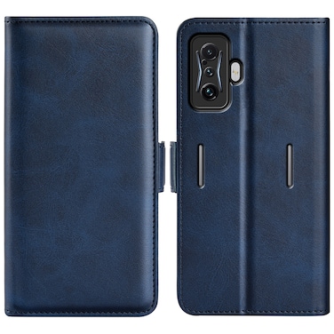 Case cover For Xiaomi Poco F4 GT Dual-side Magnetic Buckle Flip Leather Phone Case(Dark Blue)