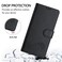 Case cover For Xiaomi Poco X6 Pro Cat Rat Embossed Pattern RFID PU Phone Case with Wrist Strap(Black)