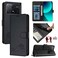 Case cover For Xiaomi Poco X6 Pro Cat Rat Embossed Pattern RFID PU Phone Case with Wrist Strap(Black)