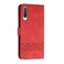Case cover For Xiaomi Mi 9 SE Cubic Skin Feel Flip Leather Phone Case(Red)