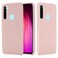 Case cover For Xiaomi Redmi Note 8 2021 Pure Color Liquid Silicone Shockproof Full Coverage Case(Pink)