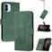 Case cover For Xiaomi Redmi A1 Cubic Skin Feel Flip Leather Phone Case(Green)