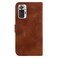 Case cover For Xiaomi Redmi Note 10 Pro 7-shaped Embossed Leather Phone Case(Brown)