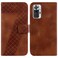 Case cover For Xiaomi Redmi Note 10 Pro 7-shaped Embossed Leather Phone Case(Brown)