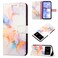 Case cover For Xiaomi Poco M4 5G Marble Pattern Flip Leather Phone Case(Galaxy Marble White LS004)