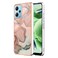 Case cover Electroplating Marble Dual-side IMD Phone Case For Xiaomi Redmi Note 12 5G Global/Note 12 5G China/Poco X5 5G(Rose Gold 015)