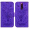 Case cover For Xiaomi Redmi 8 / 8A Butterfly Rose Embossed Leather Phone Case(Purple)