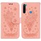 Case cover For Xiaomi Redmi Note 8T Butterfly Rose Embossed Leather Phone Case(Pink)