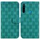 Case cover For Xiaomi Redmi Note 8 Double 8-shaped Embossed Leather Phone Case(Green)