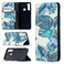 Case cover For Xiaomi Redmi Note 8 Colored Drawing Pattern Invisible Magnetic Horizontal Flip PU Leather Case with Holder &amp; Card Slots &amp; Wallet(Blue Leaves)