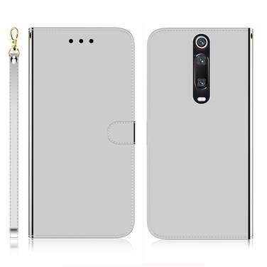 Case cover For Xiaomi Redmi K20 / K20 Pro / Mi 9T / Mi 9T Pro Imitated Mirror Surface Horizontal Flip Leather Case with Holder &amp; Card Slots &amp; Wallet &amp; Lanyard(Silver)