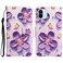 Case cover For Xiaomi Redmi A1 Colored Drawing Leather Phone Case(Purple Flower)