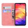 Case cover For Xiaomi Redmi Note 7 / Note 7S Skin Feel Pure Color Flip Leather Phone Case(Pink)