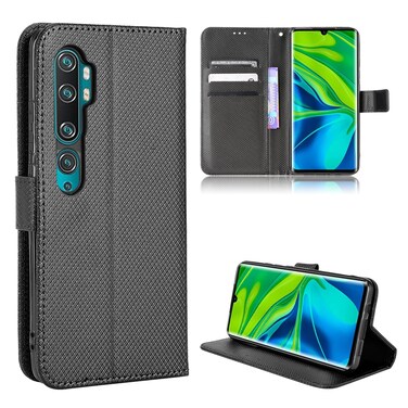 Case cover For Xiaomi Mi CC9 Pro / Note 10 / Note 10 Pro Diamond Texture Leather Phone Case(Black)