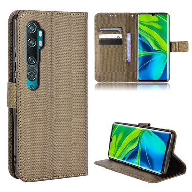 Case cover For Xiaomi Mi CC9 Pro / Note 10 / Note 10 Pro Diamond Texture Leather Phone Case(Brown)