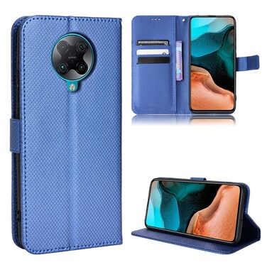 Case cover For Xiaomi Redmi K30 Pro / Poco F2 Pro Diamond Texture Leather Phone Case(Blue)