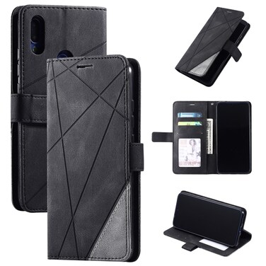 Case cover For Xiaomi Redmi Note 7 / Note 7 Pro Skin Feel Splicing Horizontal Flip Leather Case with Holder &amp; Card Slots &amp; Wallet &amp; Photo Frame(Black)