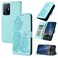 Case cover For Xiaomi Mi 11 Lite Datura Flower Embossed Flip Leather Phone Case(Blue)