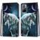 Case cover For Xiaomi Redmi Note 11 Coloured Drawing Cross Texture Horizontal Flip Leather Phone Case with Holder &amp; Card Slots &amp; Wallet &amp; Lanyard(Pensive Wolf)